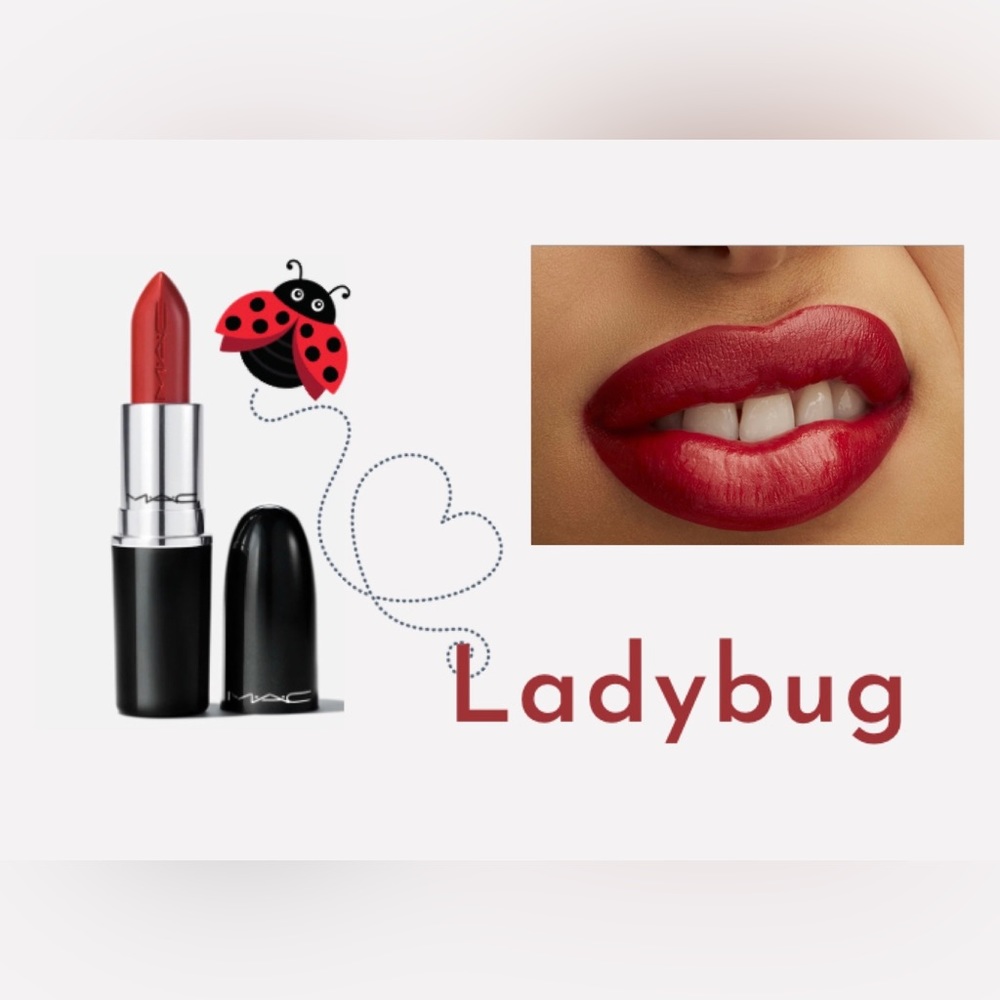 MAC Lip/Lipstick: Lusterglass Sheer-shine lipstick No 510 Ladybug, red NWT ✨